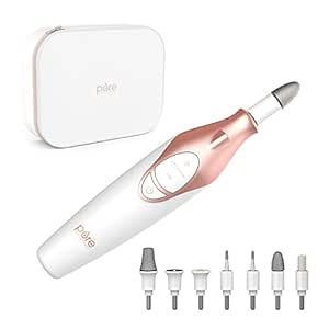 Pure Enrichment® PureNails™ Luxe Rechargeable Manicure Set - Cordless Portable Electric Nail Drill for Acrylic Gel Nails, Manicure Pedicure with 9 Sapphire Filing Attachments and LED Grooming Light