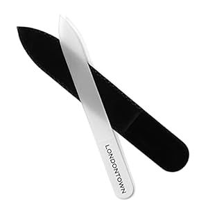LONDONTOWN White Glass Nail File & Care Tool