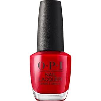 OPI Nail Lacquer, Opaque & Vibrant Creme Finish Red Nail Polish, Up to 7 Days of Wear, Chip Resistant & Fast Drying, Big Apple Red, 0.5 fl oz