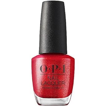 OPI Nail Lacquer, Opaque & Bright Shimmer Finish Red Nail Polish, Up to 7 Days of Wear, Chip Resistant & Fast Drying, Fall 2023 Collection, Big Zodiac Energy, Kiss My Aries, 0.5 fl oz