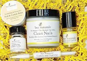 Natural Nail Care Kit - Natural & Non-Toxic Nail and Cuticle Care Set with Vitamin E - Softens & Protects - Ideal Gift for Repairing Cuticles and Nails Bee Naturals.