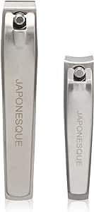 JAPONESQUE Fingernail & Toenail Clippers Set with Salon Quality Sharp Blades Made from Stainless Steel